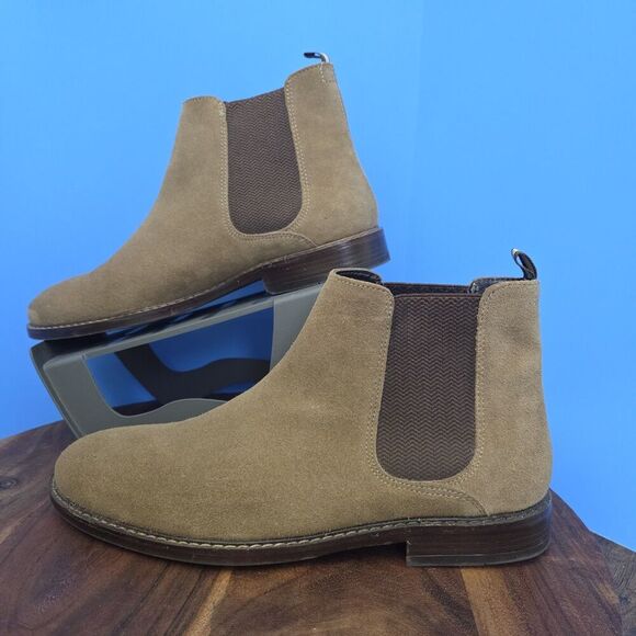 Crown Vintage Glory 2 Chelsea Boot Suede Taupe/Camel Men's 10 - Picture 4 of 11